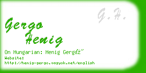 gergo henig business card